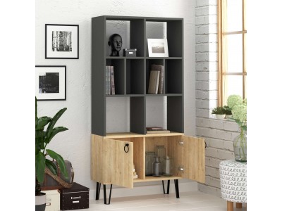 Етажерка BENE (антрацит/дъб)